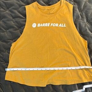 Pure Barre Women's Yellow cropped Tank Top